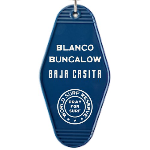Blanco Bungalow Baja Casita Vintage Motel Keychain