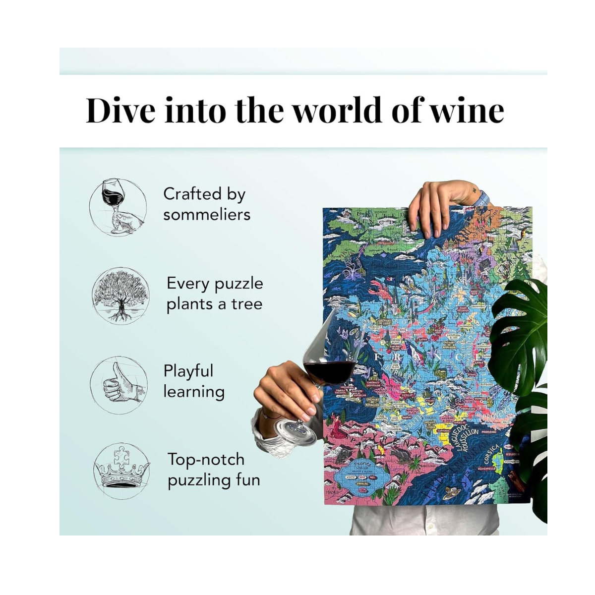 Blanco Bungalow Ericeira, Portugal Water & Wines France Wine Puzzle 3