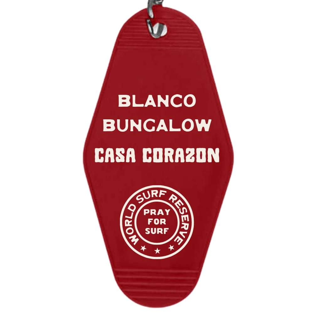 Blanco Bungalow Ericeira Casa Corazòn Vintage Motel Keychain 