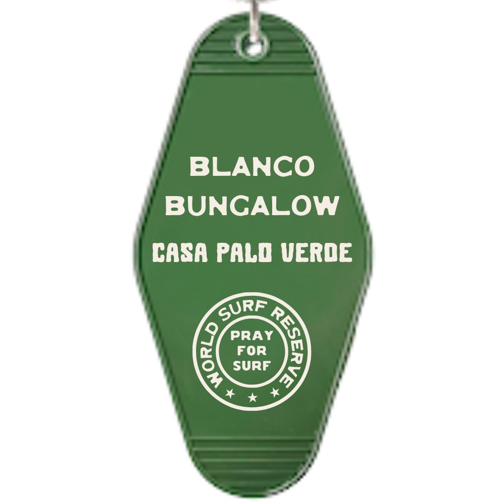 Blanco Bungalow Casa Palo Verde Vintage Motel Keychains