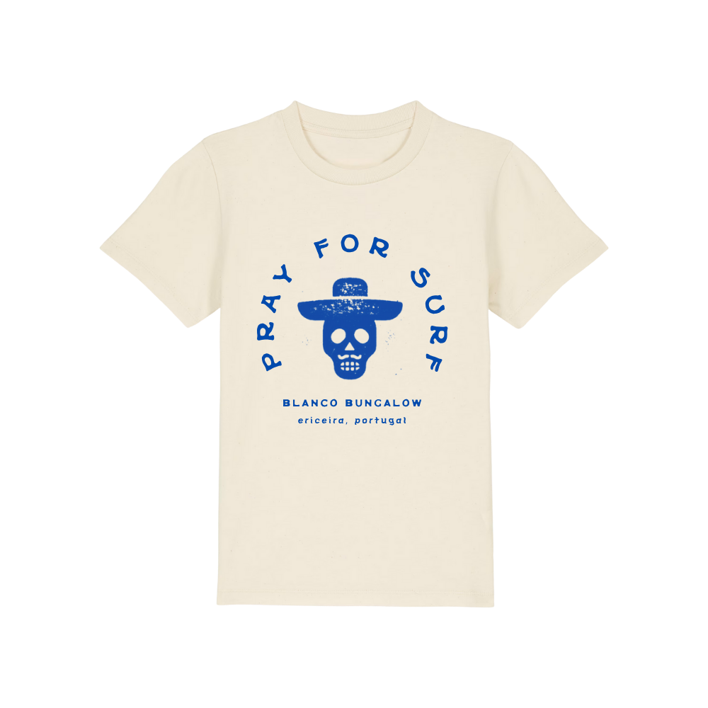 Blanco Bungalow Ericeira Kids Pray for Surf Tee Natural