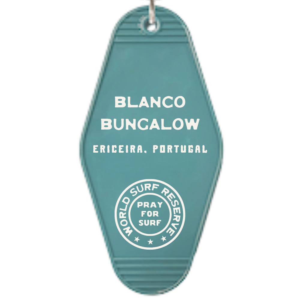 Blanco Bungalow Ericeira Kooks Only, No Locals Vintage Motel Keychain 
