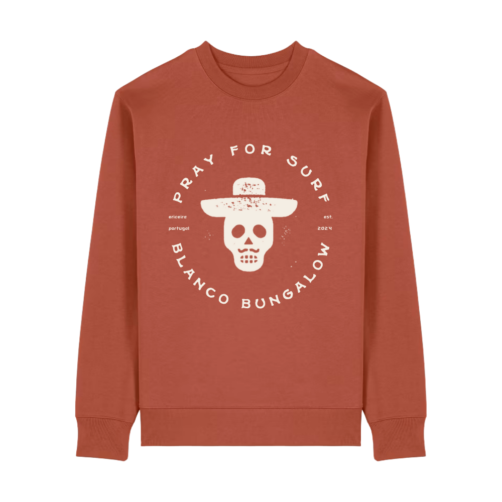 Blanco Bungalow Ericiera Pray for Surf Jumper in Heritage Brown